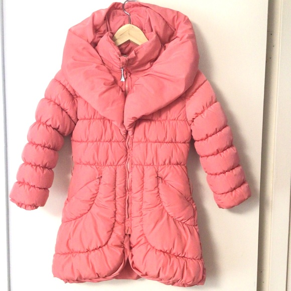 Richie House Los Angeles Other - Richie House Pink Puffer Coat with Dramatic Hood/Collar Girls Size 7/8